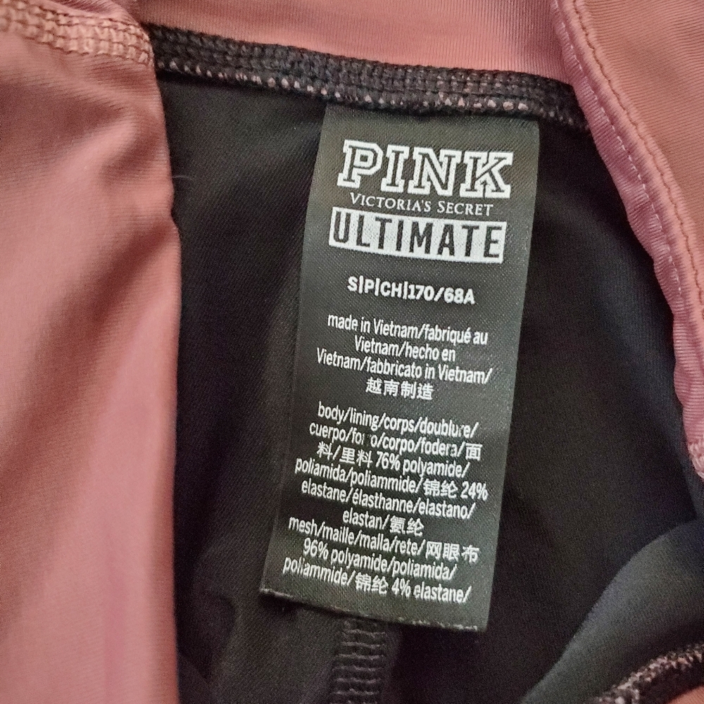 VICTORIA'S SECRET PINK Ultimate Perforated Cutout Ankle Full Length Leggings S - Picture 5 of 7